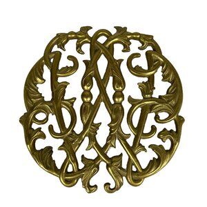 VIRGINIA METALCRAFTERS COLONIAL WILLIAMSBURG SOLID BRASS TRIVET